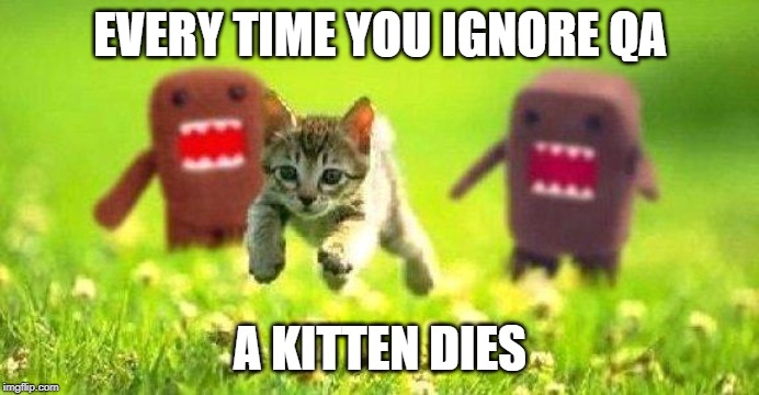 Every time you ignore agile qa, kitten dies